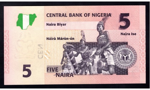 Нигерия 5 найра 2006 (NIGERIA 5 naira 2006) P 32a(1) : UNC