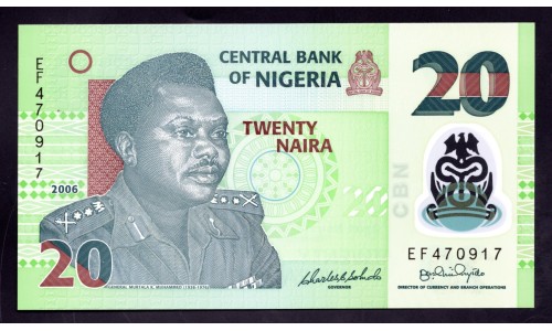 Нигерия 20 найра 2006 (NIGERIA 20 naira 2006) P 34a(1) : UNC