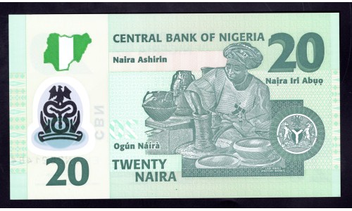 Нигерия 20 найра 2018 (NIGERIA 20 naira 2018) P 34n : UNC