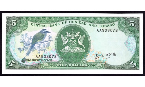 Тринидад и Тобаго 5 долларов 1979 года (TRINIDAD & TOBAGO 5 Dollars 1979) P37а: UNC