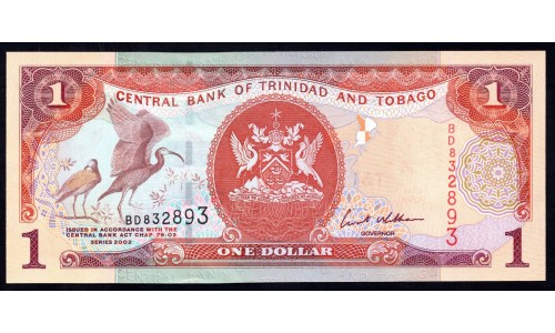 Тринидад и Тобаго 1 доллар 2002 года (TRINIDAD & TOBAGO 1 Dollar 2002) P41: UNC