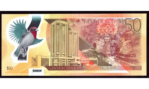 Тринидад и Тобаго 50 долларов 2014 года (TRINIDAD & TOBAGO 50 Dollars 2014) P54: UNC