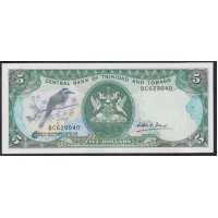 Тринидад и Тобаго 5 долларов 1979 года (TRINIDAD & TOBAGO 5 Dollars 1979) P37b: UNC