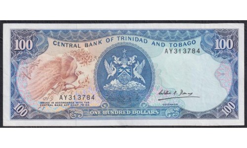 Тринидад и Тобаго 100 долларов 1979 года (TRINIDAD & TOBAGO 100 Dollars 1979) P40b: XF