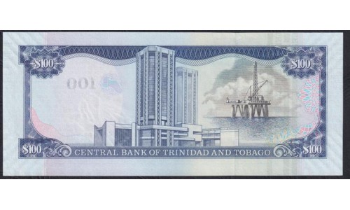 Тринидад и Тобаго 100 долларов 2006 года (TRINIDAD & TOBAGO 100 Dollars 2006) P51c: UNC