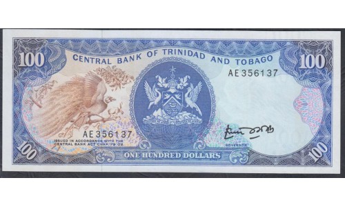 Тринидад и Тобаго 100 долларов 1979 года (TRINIDAD & TOBAGO 100 Dollars 1979) P40a: UNC