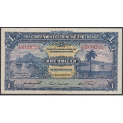 Тринидад и Тобаго 1 доллар 1942 года (TRINIDAD & TOBAGO 1 Dollar 1942) P 5c: VF/XF