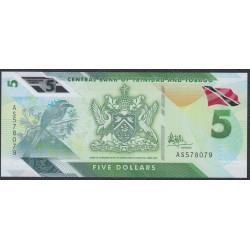 Тринидад и Тобаго 5 долларов 2020 года, полимер (TRINIDAD & TOBAGO 5 Dollars 2020, Polymer) P NEW: UNC