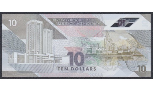 Тринидад и Тобаго 10 долларов 2020 года, полимер (TRINIDAD & TOBAGO 10 Dollars 2020, Polymer) P NEW: UNC