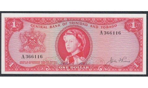 Тринидад и Тобаго 1 доллар 1964 года (TRINIDAD & TOBAGO 1 Dollar 1964) P26a: UNC
