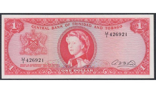 Тринидад и Тобаго 1 доллар 1964 года (TRINIDAD & TOBAGO 1 Dollar 1964) P26b: aUNC/UNC