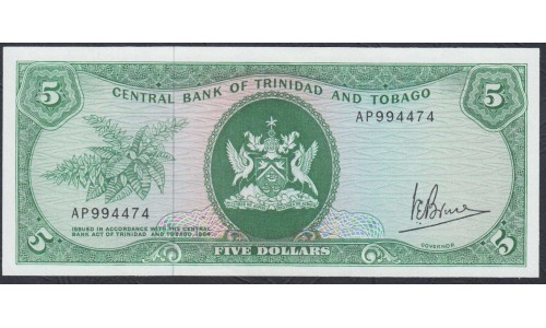 Тринидад и Тобаго 5 долларов 1964 -1977 года (TRINIDAD & TOBAGO 5 Dollars 1964-1977) P 31a: aUNC/UNC