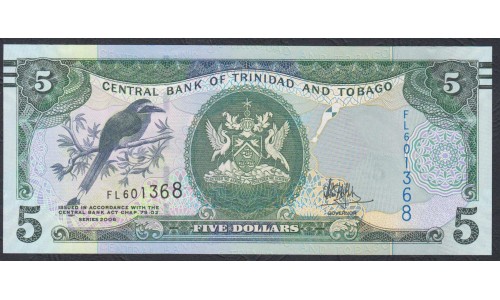 Тринидад и Тобаго 5 долларов 2006 года (TRINIDAD & TOBAGO 5 Dollars 2006) P47с: UNC