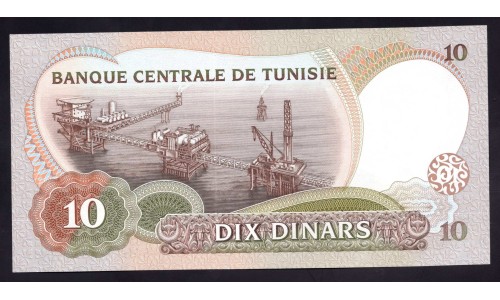 Тунис 10 динар 1986 г. (TUNISIE 10 dinar 1986) Р 84: UNC