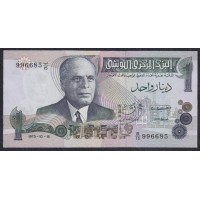 Тунис 1 динар 1973 г. (TUNISIE 1 dinar 1973) Р 70: aUNC/UNC