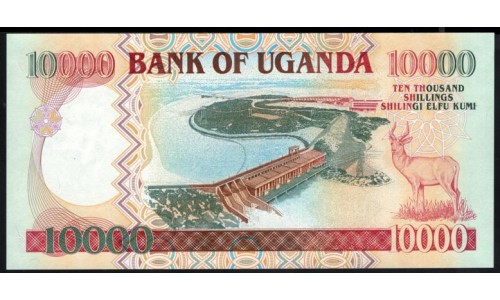 Уганда 10000 шиллингов 2001 г. (UGANDA  10000 shillings  2001) P 41a: UNC