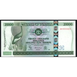 Уганда 20000 шиллингов 2002  года, Редкие (UGANDA  20000 shillings  2002) P 42a: UNC