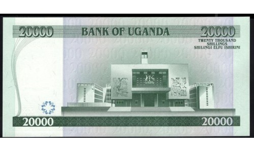 Уганда 20000 шиллингов 2002  года, Редкие (UGANDA  20000 shillings  2002) P 42a: UNC