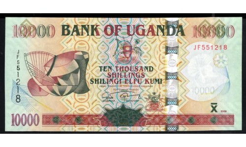 Уганда 10000 шиллингов 2009 г. (UGANDA  10000 shillings  2009) P 45c: UNC