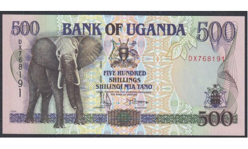 Уганда 500 шиллингов 1994 г. (UGANDA 500 shillings 1994) P 35а(1): UNC