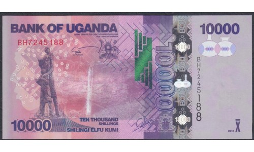 Уганда 10000 шиллингов 2015 г. (UGANDA  10000 shillings  2015) P 52d: UNC