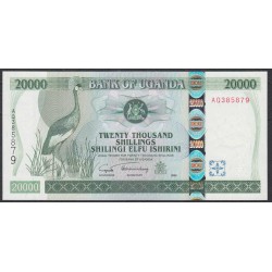 Уганда 20000 шиллингов 2002  года, Редкие (UGANDA  20000 shillings  2002) P 42a: UNC