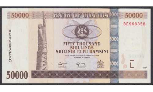 Уганда 50000 шиллингов 2007 года (UGANDA  50000 shillings  2007) P 47b: UNC
