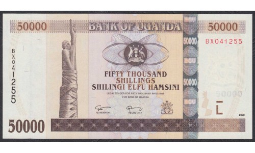 Уганда 50000 шиллингов 2008 года (UGANDA  50000 shillings  2008) P 47c: UNC