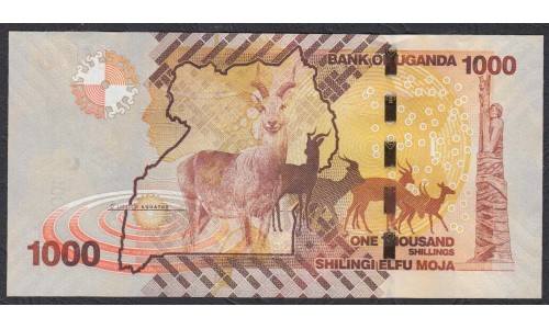 Уганда 1000 шиллингов 2015 года (UGANDA 1000 shillings 2015) P 49d: UNC