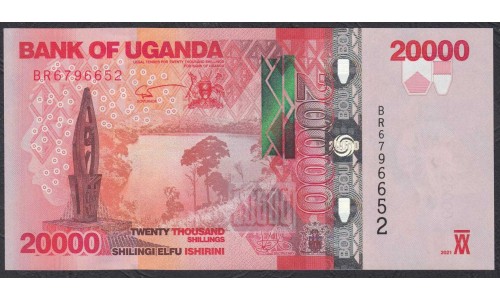 Уганда 20000 шиллингов 2021 года (UGANDA  20000 shillings  2021) P 53f: UNC