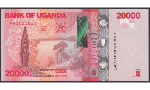 Уганда 20000 шиллингов 2010 года, Серия АА (UGANDA  20000 shillings 2010) P 53а: UNC