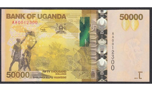 Уганда 50000 шиллингов 2010 года, Серия АА (UGANDA  50000 shillings  2010) P 54а: UNC