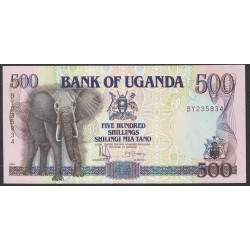 Уганда 500 шиллингов 1991 г. (UGANDA 500 shillings 1991) P 33b: UNC