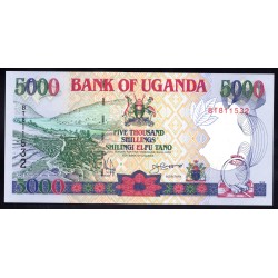Уганда 5000 шиллингов 1998 г. (UGANDA  5000 shillings 1998) P 37b: UNC