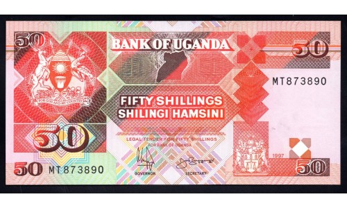 Уганда 50 шиллингов 1997 г. (UGANDA 50 shillings 1997) P 30с: UNC