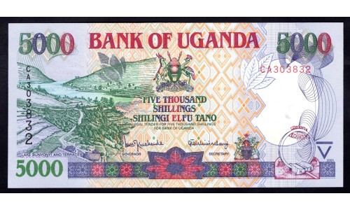 Уганда 5000 шиллингов 2000 г. (UGANDA  5000 shillings 2000) P 40а: UNC