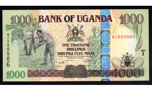 Уганда 1000 шиллингов 2007 г. (UGANDA 1000 shillings 2007) P 43b: UNC