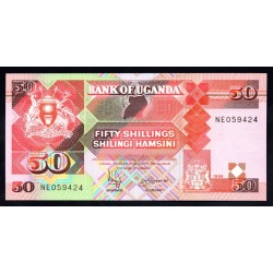 Уганда 50 шиллингов 1998 г. (UGANDA 50 shillings 1998) P 30с: UNC