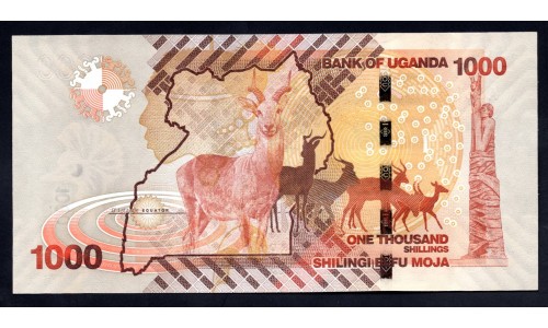 Уганда 1000 шиллингов 2010 года (UGANDA 1000 shillings 2010) P 49а: UNC