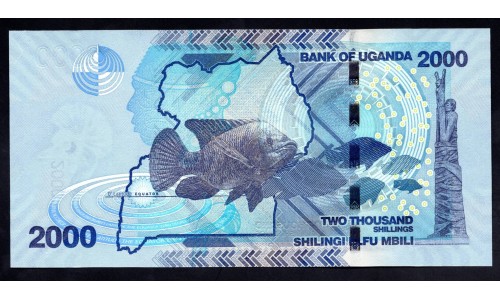 Уганда 2000 шиллингов 2010 года (UGANDA 2000 shillings 2010) P 50а: UNC