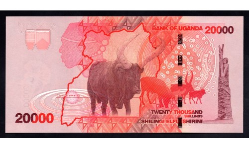 Уганда 20000 шиллингов 2010  г. (UGANDA  20000 shillings  2010) P 53а: UNC
