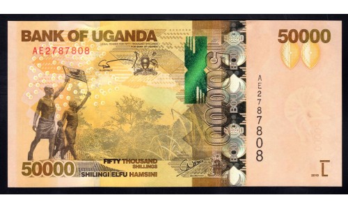 Уганда 50000 шиллингов 2010 г. (UGANDA  50000 shillings  2010) P 54а: UNC