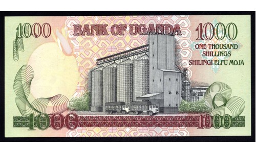 Уганда 1000 шиллингов 1991 г. (UGANDA 1000 shillings 1991) P 34b: UNC