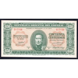 Уругвай 50 сантимов 1939 г. (URUGUAY 50 Centésimos 1939) P34:Unc