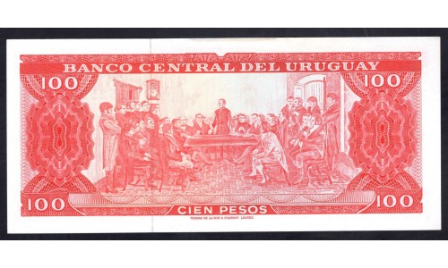 Уругвай 100 песо ND (1967 г.) (URUGUAY 100 Pesos ND (1967)) P47:Unc