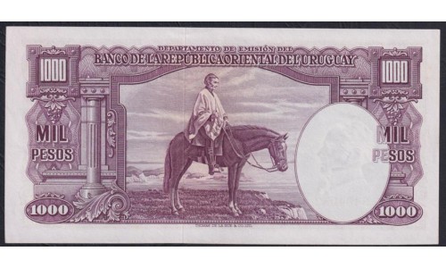 Уругвай 1000 песо 1939 года, 3434082 (URUGUAY 1000 Pesos 1939) P41c:(1) aUNC/UNC