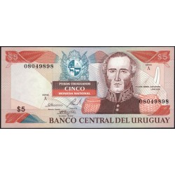 Уругвай 5000 новых песо 1983 года (URUGUAY 5000 Nuevos Pesos 1983) P 65a(1) : UNC
