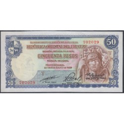 Уругвай 5 песо 1939(1967) года (URUGUAY 5 Pesos 1939(1967)) P 42Ab UNC