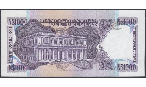 Уругвай 1000 новых песо 1978-1981 года (URUGUAY 1000 Nuevos Pesos 1978-1981) P 64b: UNC