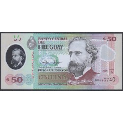 Уругвай 50 песо 2020 года, полимер (URUGUAY 50 Pesos Uruguayos 2020, Polymer) P W102: UNC
